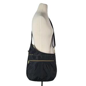 Travelon Signature Anti-Theft RFID Crossbody Bag Black 3 Compartment Travel Zip